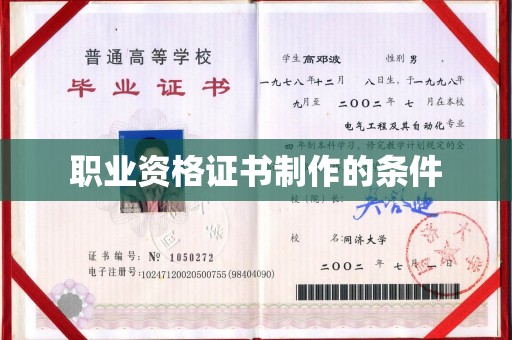 祁阳职业资格证书制作的条件