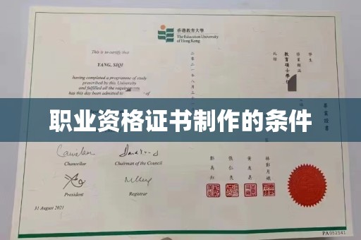 祁阳职业资格证书制作的条件